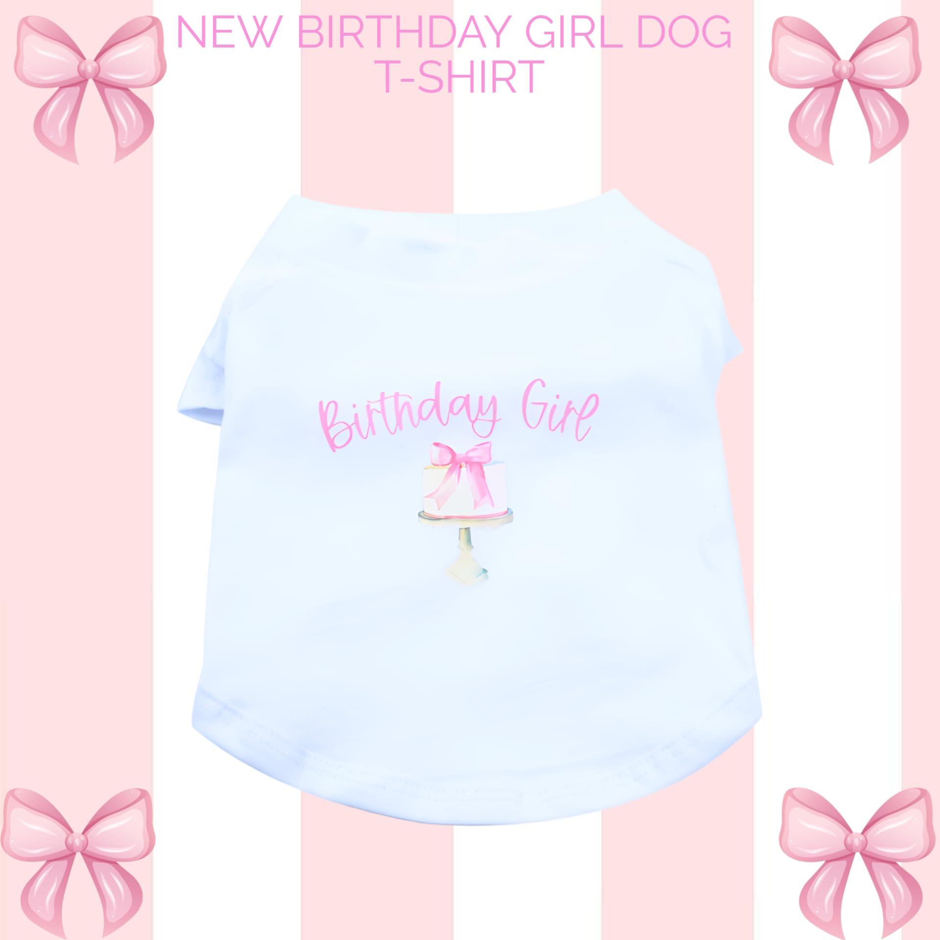 Dog T-Shirt Tee Clothes Vest Lightweight Stretchy Soft Cool Breathable Puppy (Birthdaygirl, Medium)